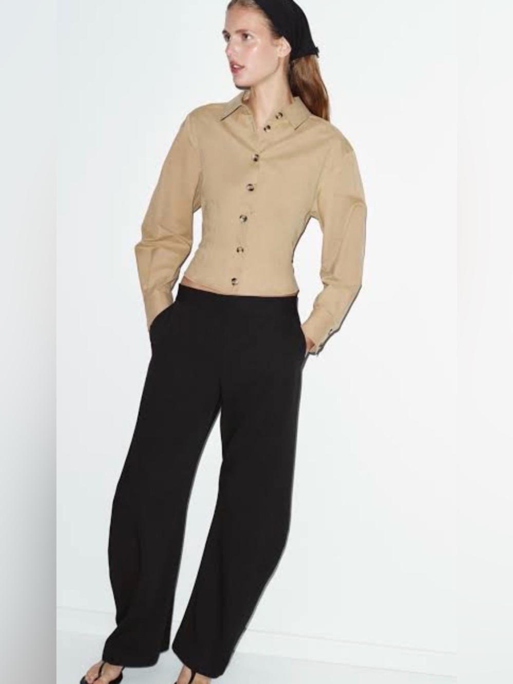 NWT‼️ ZARA MID-RISE BARREL PANTS